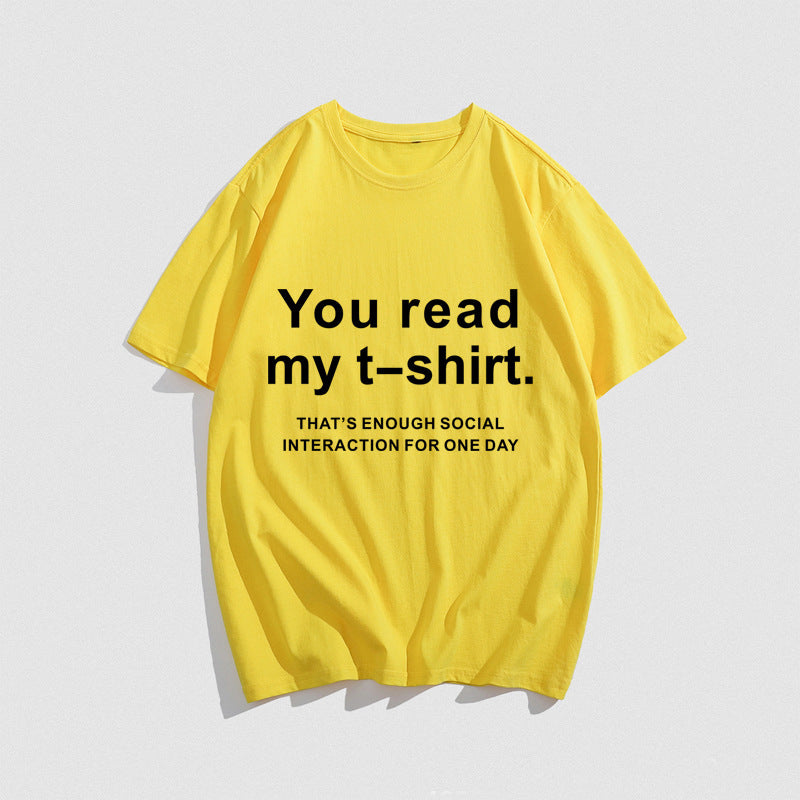 Hip Hop Graphic T-Shirt – Bold Letter Print Short-Sleeve Tee