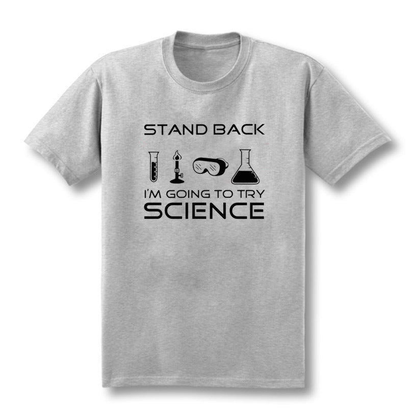 Men's Science Print T-Shirt – Short Sleeve Cotton Tee