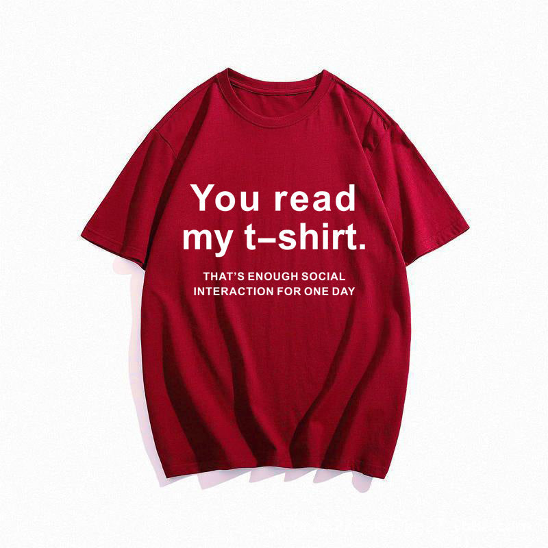 Hip Hop Graphic T-Shirt – Bold Letter Print Short-Sleeve Tee