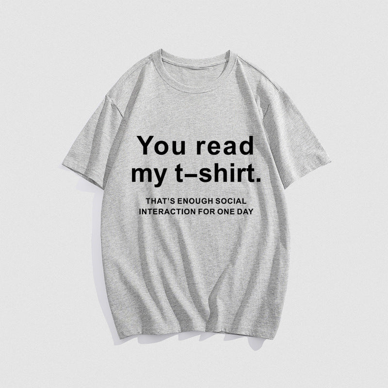Hip Hop Graphic T-Shirt – Bold Letter Print Short-Sleeve Tee