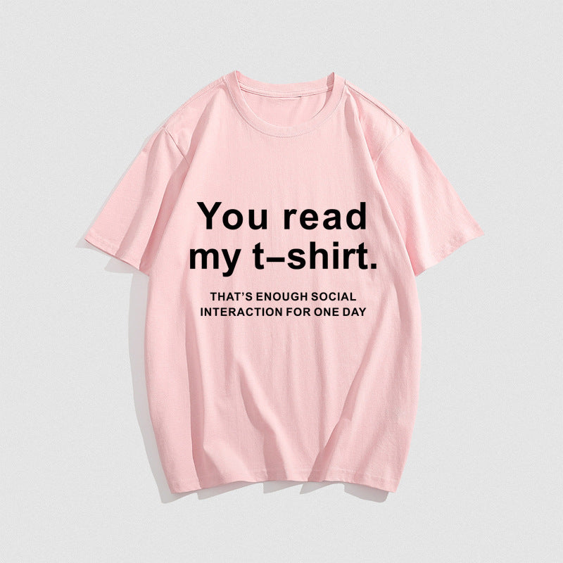 Hip Hop Graphic T-Shirt – Bold Letter Print Short-Sleeve Tee