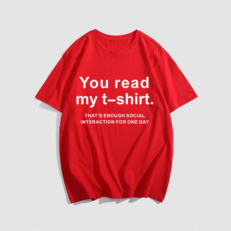 Hip Hop Graphic T-Shirt – Bold Letter Print Short-Sleeve Tee