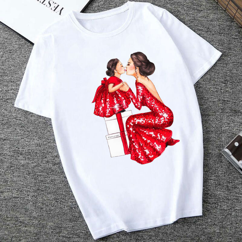 Women's Printed T-Shirt – Short Sleeve Casual Streetwear